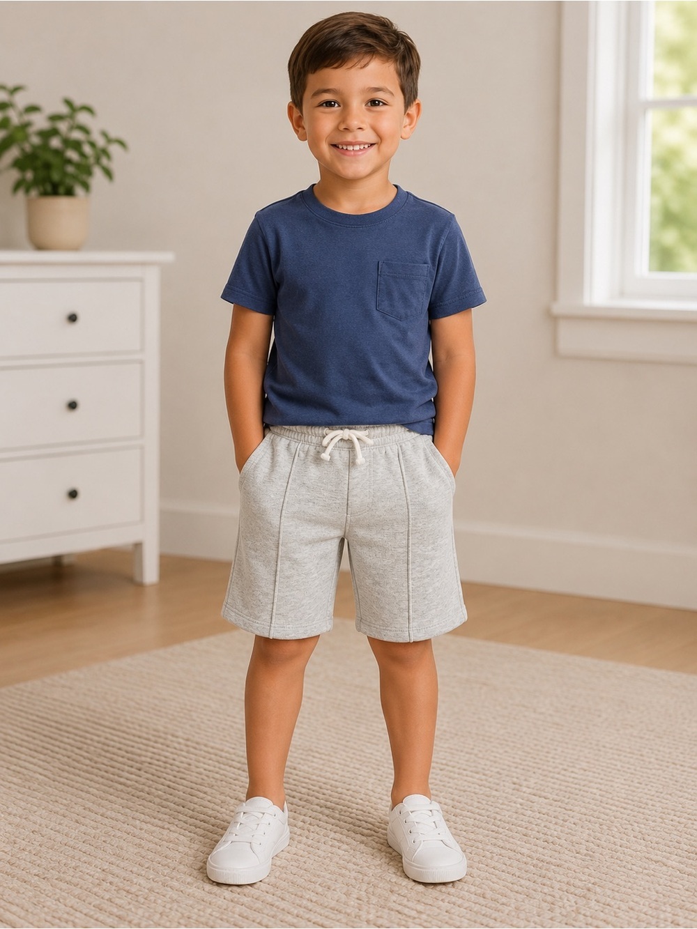 Tucker + Tate • NWT Boys Light Gray Drawstring Shorts